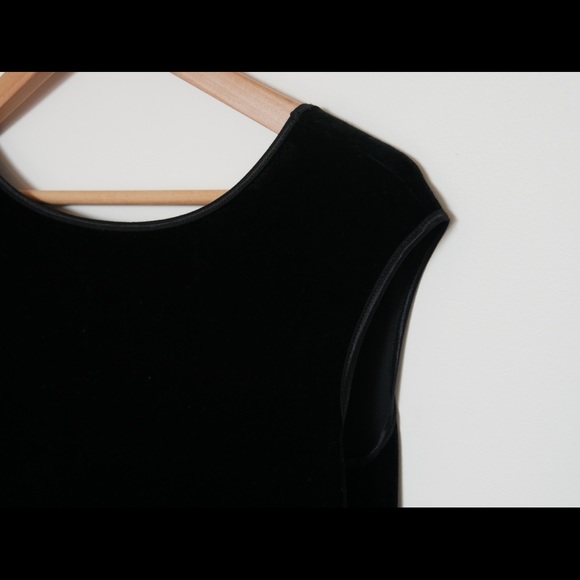 Velvet Black Stretchy Dress - Picture 3 of 7